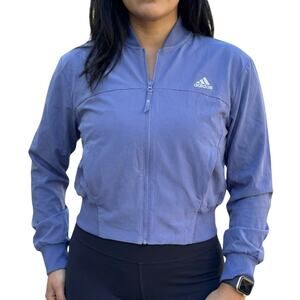 Adidas Orbit Violet Aeroready Cropped Track Jacket Large
